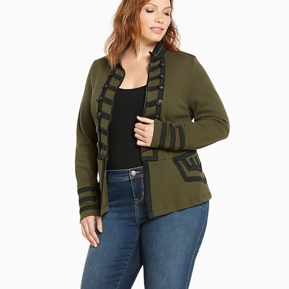 torrid Jackets & Blazers - Torrid Knit Zip Front MILITARY JACKET
